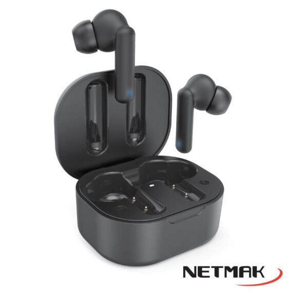 Auricular Netmak BT NM-AIR5 Negro - Auricular Bluetooth con diseño moderno