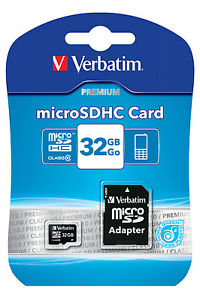 Micro SD 32GB Verbatim - Tarjeta de memoria con alta velocidad y capacidad de almacenamiento, ideal para smartphones, cámaras y dispositivos electrónicos."