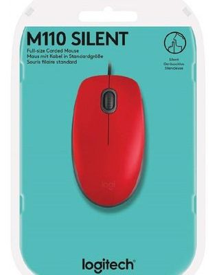 Mouse Logitech M110 USB Rojo - Mouse USB rojo