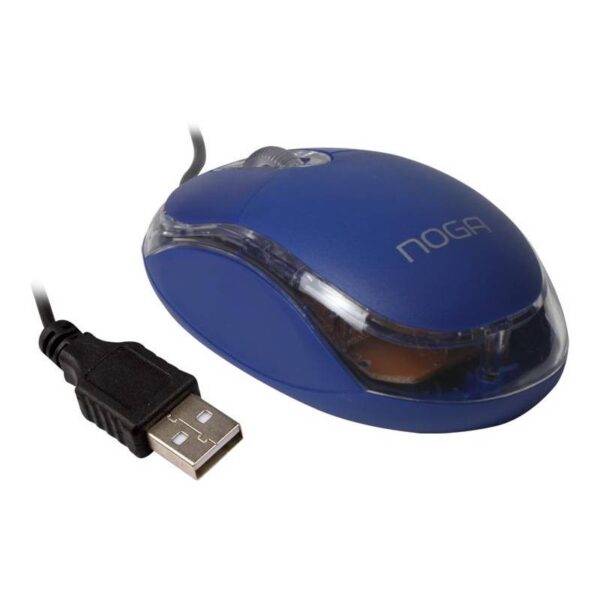 Mouse Noga LED USB NG-611U Azul - Mouse LED azul