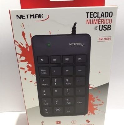 Teclado Numérico Netmak NM-KB250 USB - Teclado numérico USB